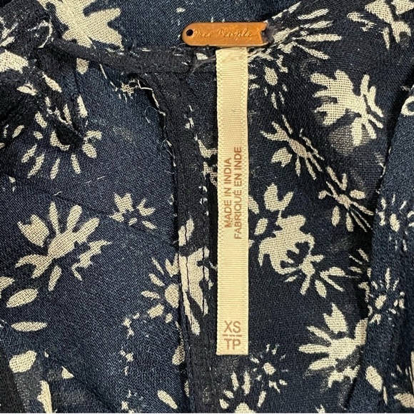 Free People WallFlower Blue Floral
Tiered Ruffle Sheer Midi Dress - Picture 5 of 5